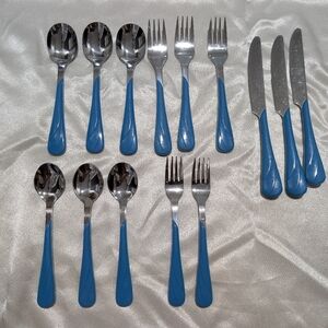 Fiesta Fiestaware PERIWINKLE BLUE Flatware Silverware 14pc Place‎ Setting